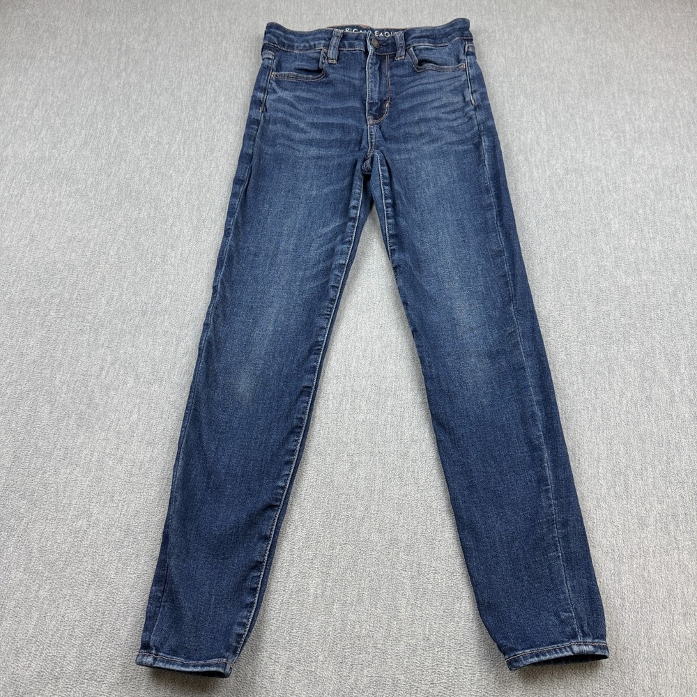 American Eagle Jeans Womens 0 Blue Super High Rise Jeggings Next Level Stretch